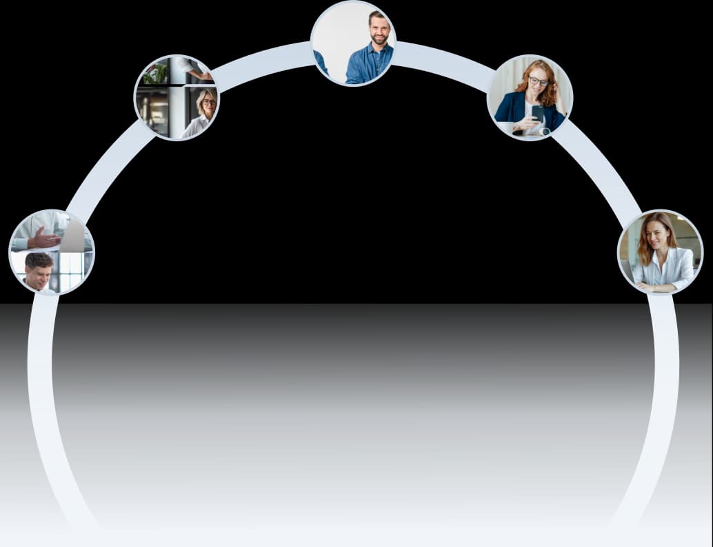 Private community collaboration screen for practitioners